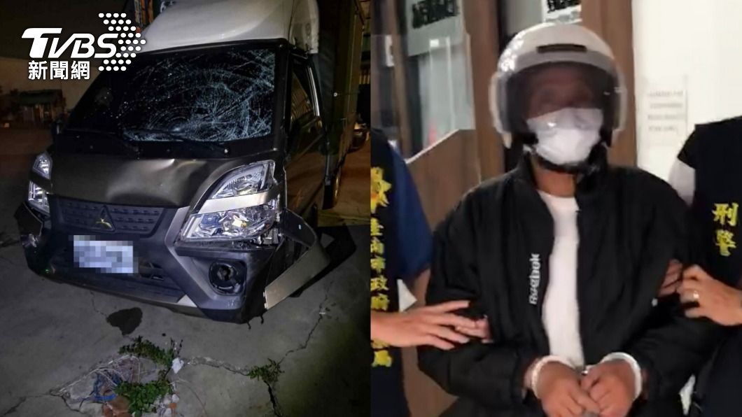酒駕肇逃撞死人！台南男車藏菜市場。（圖／TVBS）