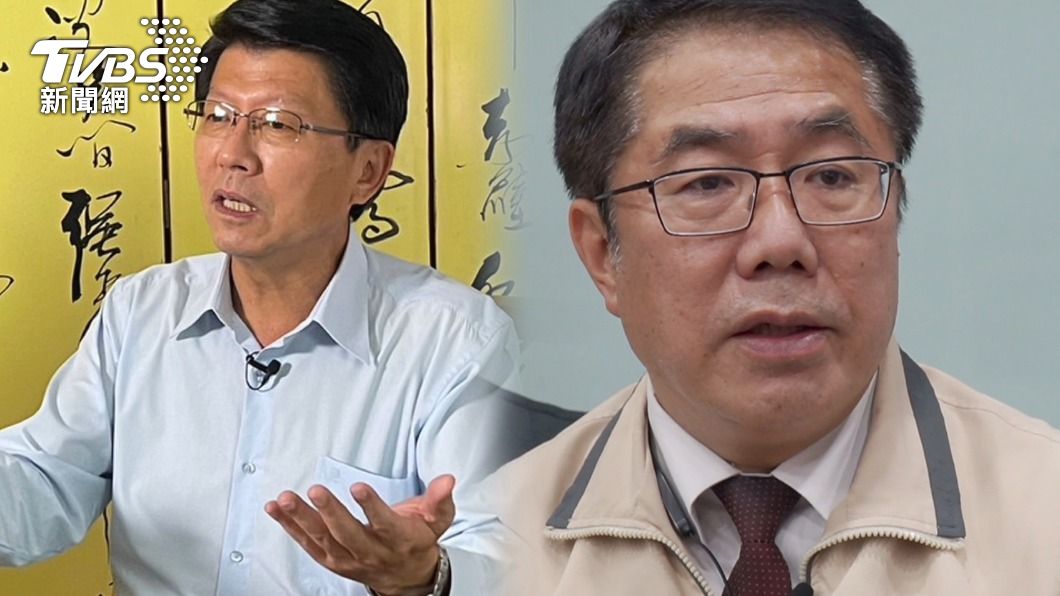 國民黨台南市長候選人謝龍介（右）、民進黨台南市長候選人黃偉哲（左）。（圖／TVBS資料畫面）