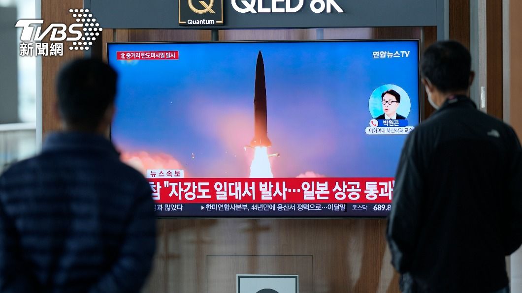 北韓今日再次發射飛彈。（圖／達志影像美聯社）