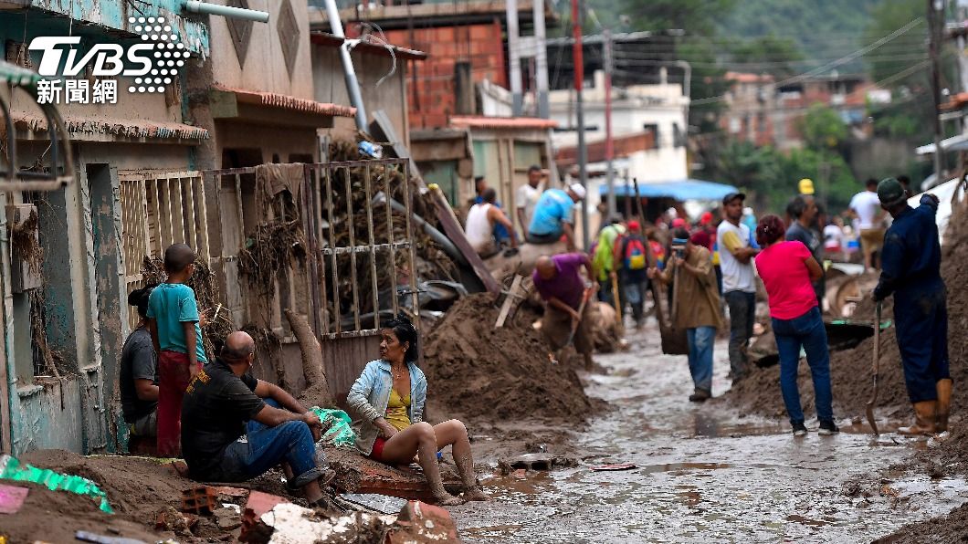 委內瑞拉豪雨引發土石流。（圖／達志影像美聯社）