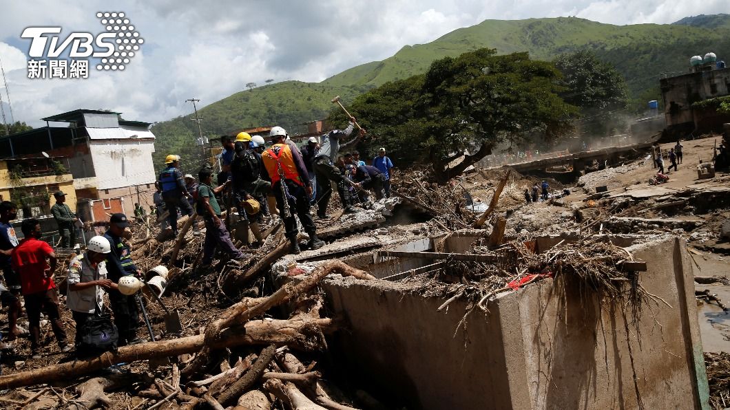 委內瑞拉暴雨釀土石流災情。（圖／達志影像路透社）