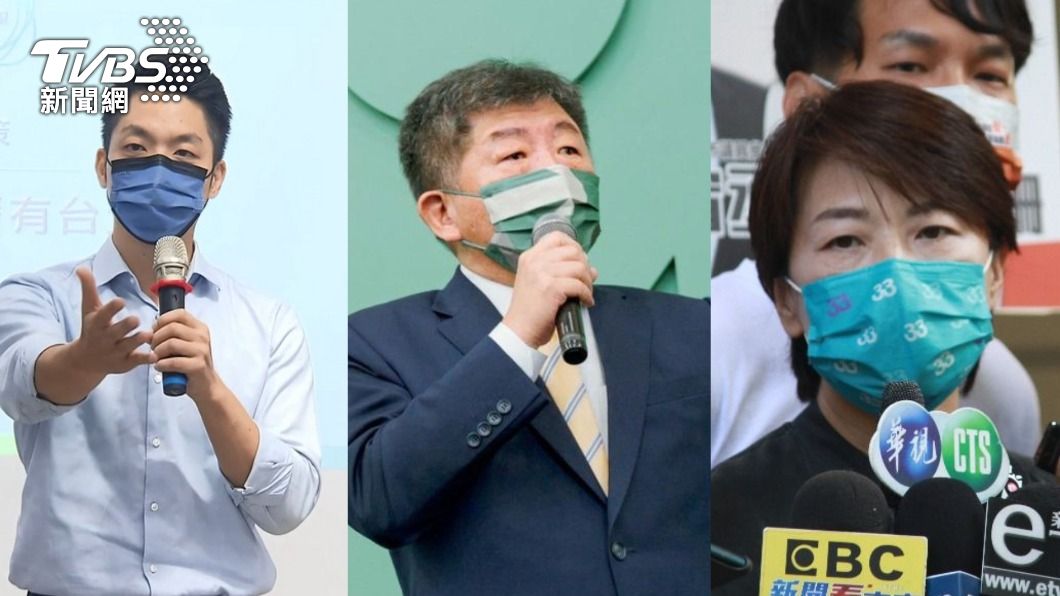台北市長候選人蔣萬安、陳時中、黃珊珊。（合成圖／TVBS資料畫面）