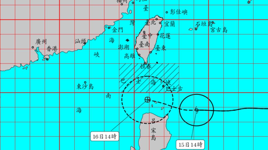 防颱風尼莎南橫天池至向陽段預警封閉。（圖／中央氣象局）