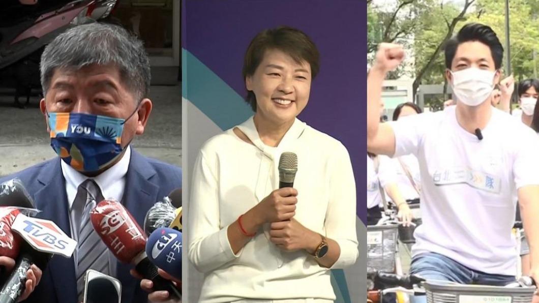 台北市長候選人陳時中、黃珊珊及蔣萬安。（圖／TVBS）
