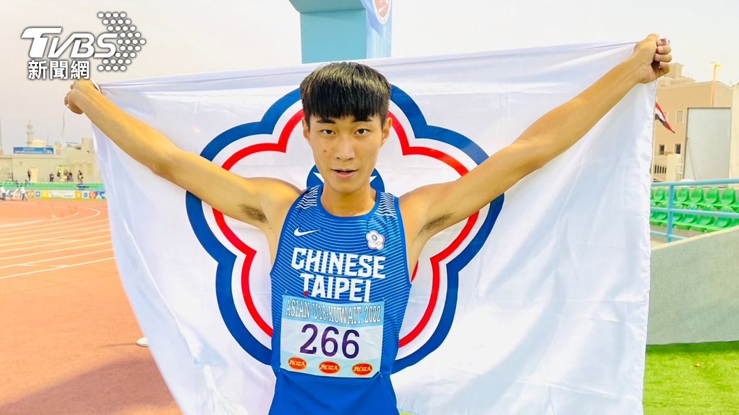 台灣選手林硯楷在青少男400公尺跨欄決賽以52秒23摘金。（圖／中央社）