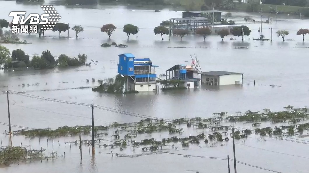 颱風尼莎雨炸宜蘭成重災區。（圖／TVBS資料畫面）