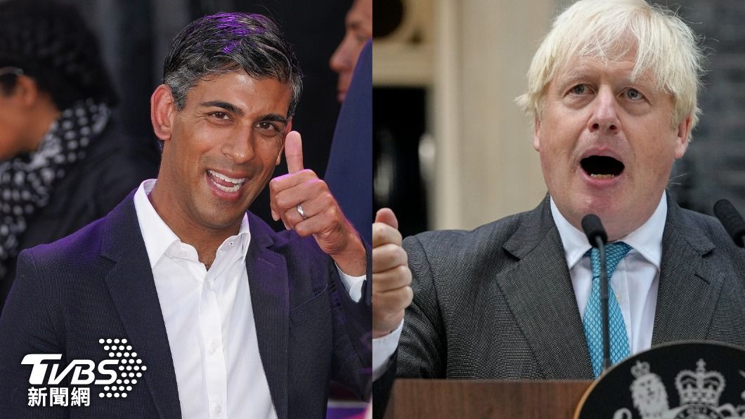 隨著特拉斯閃辭，下任英國首相再次出缺，讓蘇納克（左）與強生（右）重新成為熱門人選。（圖/達志影像美聯社）