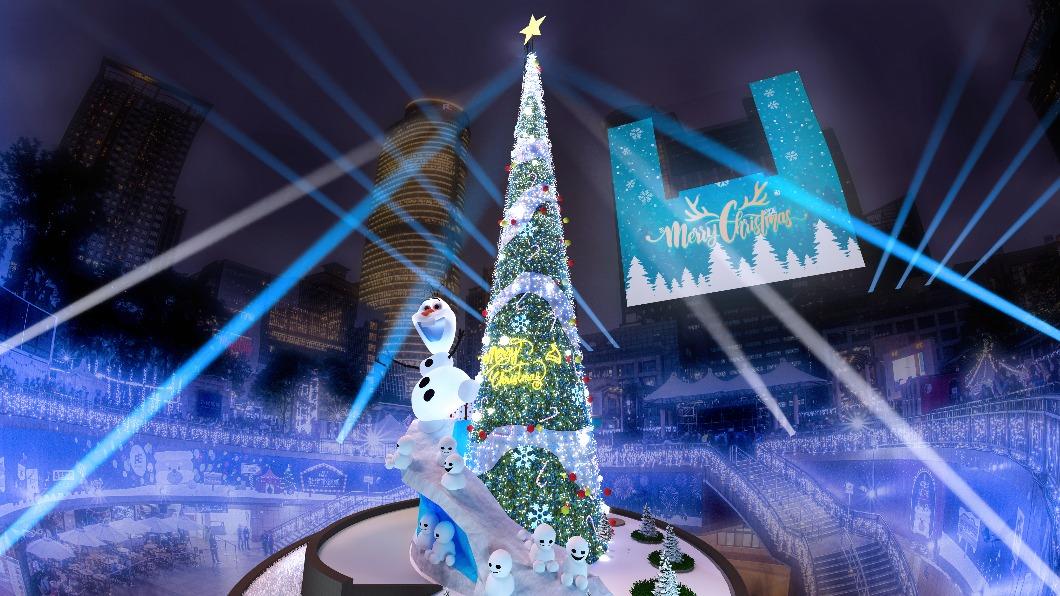 雪寶裝置與耶誕樹。（圖／新北市觀旅局提供）