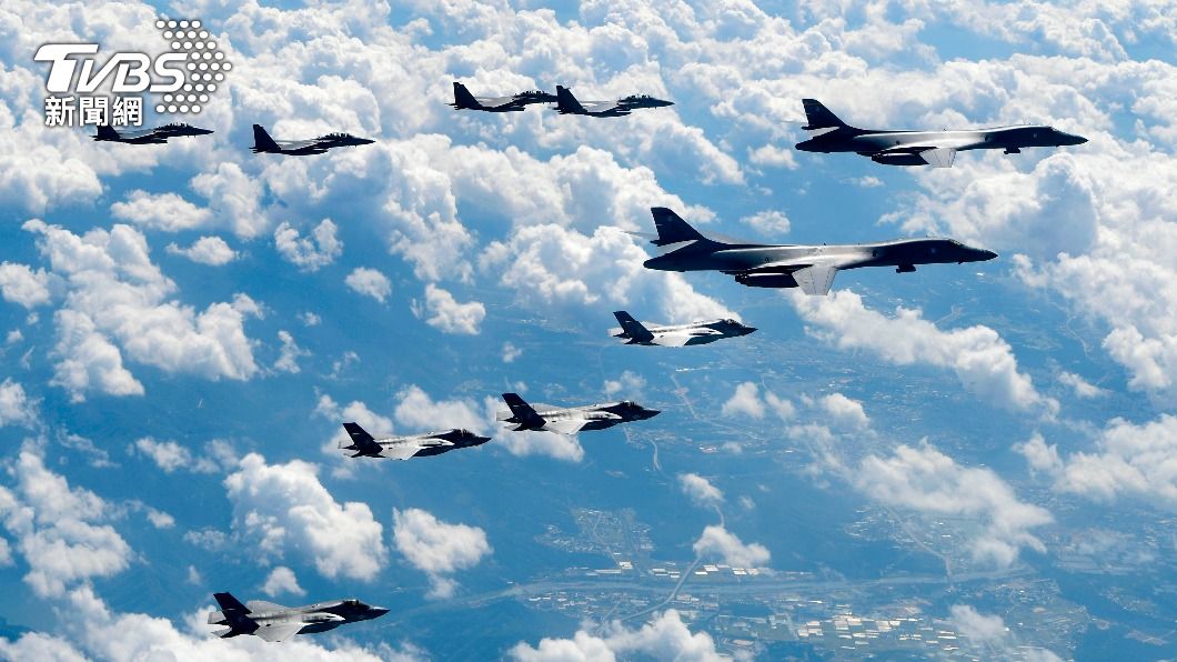 美軍在2019年也曾出動B-1B戰略轟炸機與南韓聯合軍演。（圖／達志影像美聯社）