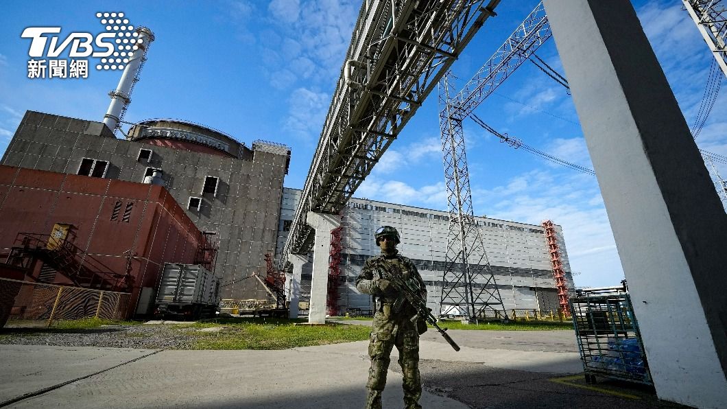 俄軍控制札波羅熱核電廠。（圖／達志影像美聯社）