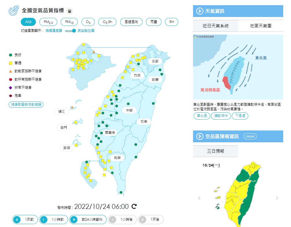 彭啟明指出偏乾冷的東北季風，易將中國東岸的污染物順道帶入。（圖／翻攝自氣象達人彭啟明臉書） 今晨18.5℃！「最冷低溫」還沒到　恐又有颱風變天時間曝