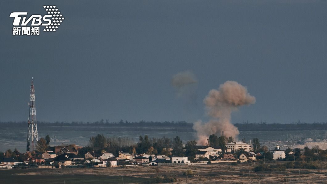 烏克蘭巴赫姆特遭俄軍攻擊。（圖／達志影像美聯社）