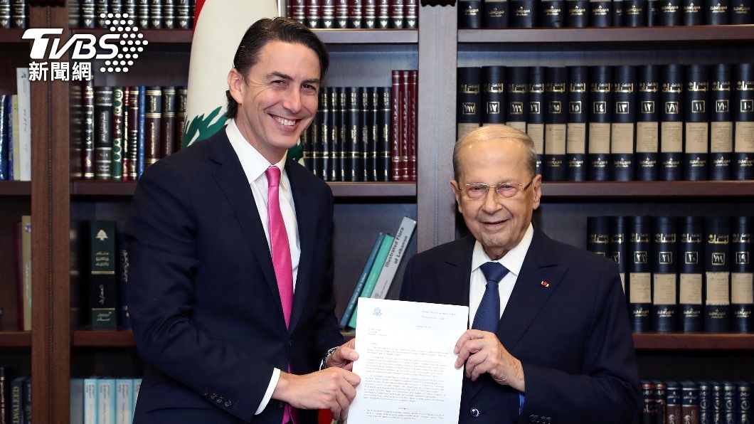 以色列和黎巴嫩簽署海上邊界協議。（圖／達志影像美聯社）