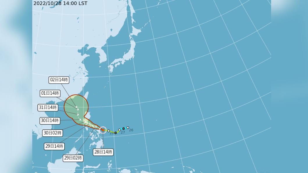 奈格颱風預計會在下週影響台灣。（圖／中央氣象局提供）