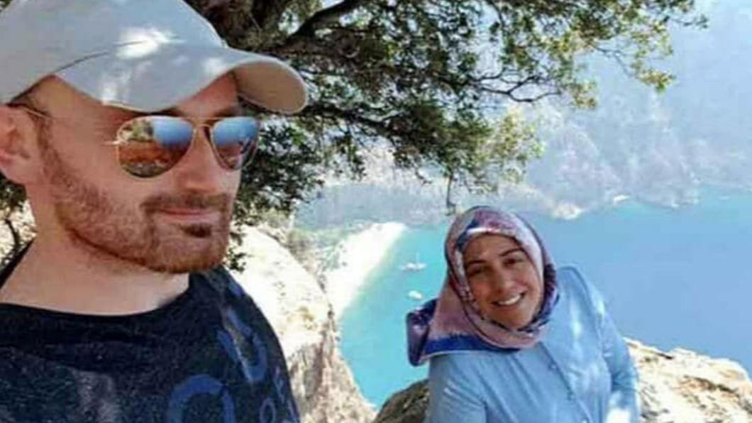 土耳其男子哈坎（左）為了詐領保險金，竟然將懷孕妻子賽瑪拉推落山谷致死。（圖/翻攝自Hurriyet新聞影片）