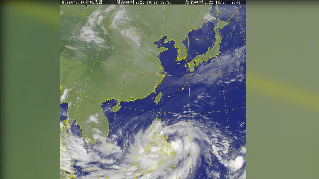 奈格颱風將轉為中颱。（圖／氣象局）