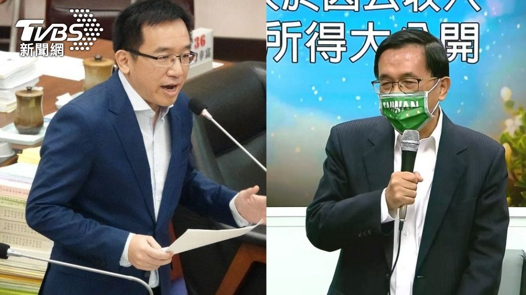 高雄市議員陳致中（左）競總成立，前總統陳水扁（右）替兒披彩帶。（圖／中央社、TVBS資料畫面）