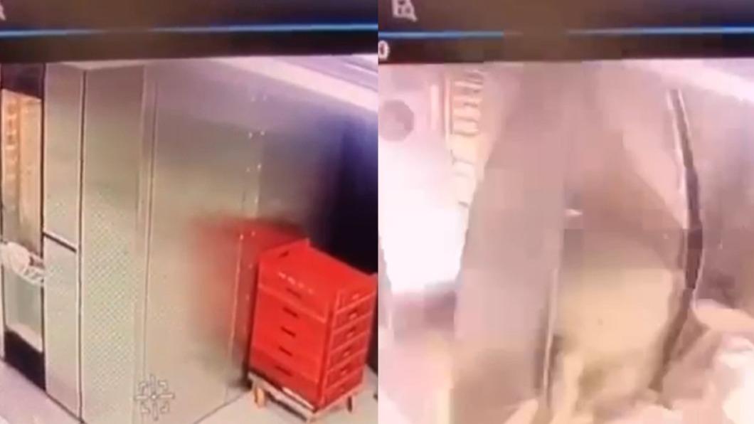 香港榮華餅房疑似發生爆炸。（圖／擷取自網路影片）