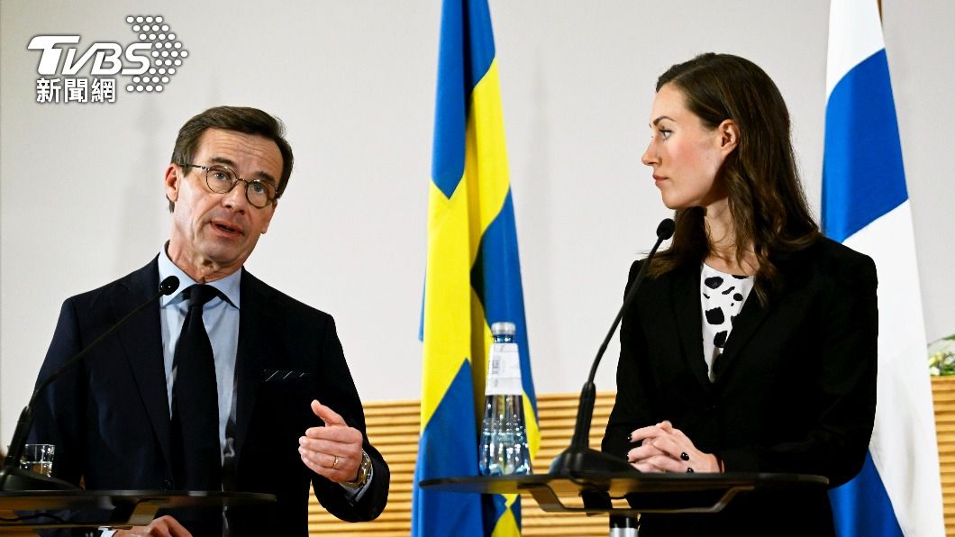 瑞典總理克與芬蘭總理舉行聯合記者會。（圖／達志影像美聯社）