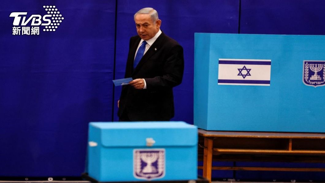 以色列4年內第5次大選結束投票，票站調查顯示，由涉貪受審的前總理納坦雅胡，領導的右翼利庫德集團，會取得30至31席。（圖／路透社）