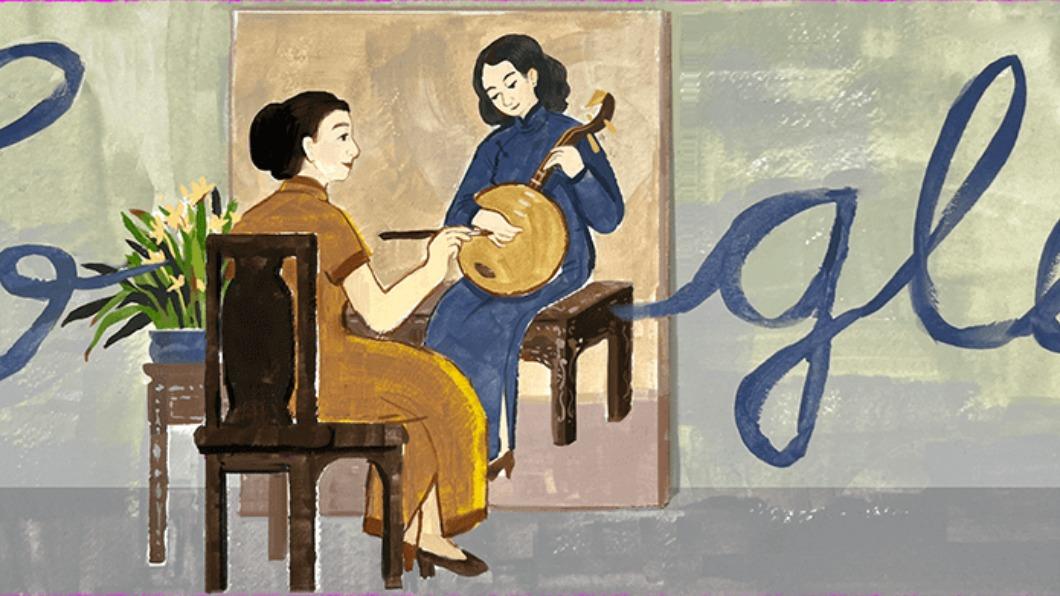 今天是陳進115歲冥誕，Google首頁以塗鴉致敬。（圖／翻攝自Google）
