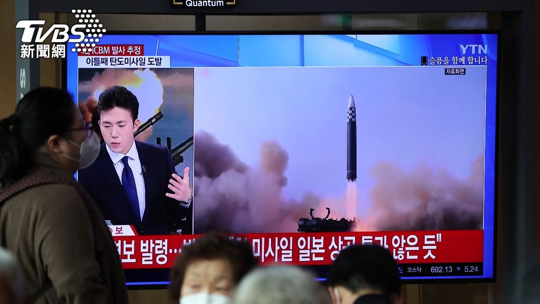 北韓近日發射多枚飛彈。（圖／達志影像美聯社）