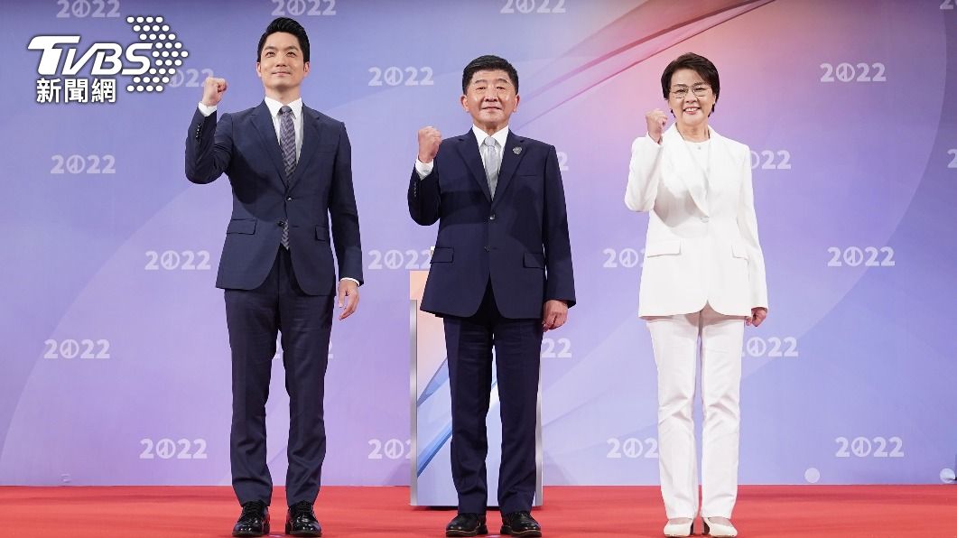 台北市長辯論會3位候選人穿著。（圖／TVBS）