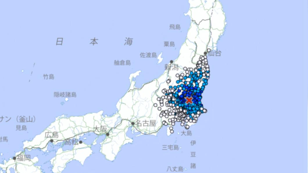 日本於當地時間下午5時40分左右發生5.0規模地震，震央位於茨城縣。（圖／翻攝自日本氣象廳）