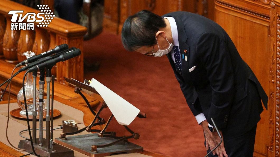 日本法務大臣葉梨康弘為失言風波道歉。（圖／達志影像路透社）
