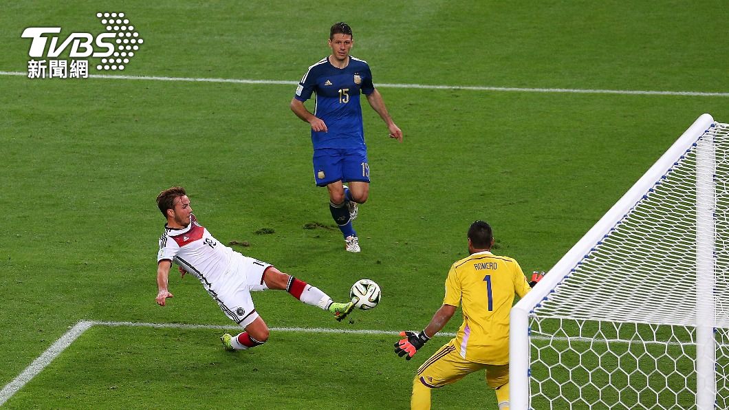 2018世界盃，Mario Götze踢進關鍵球助德國奪冠。（圖／達志影像美聯社）