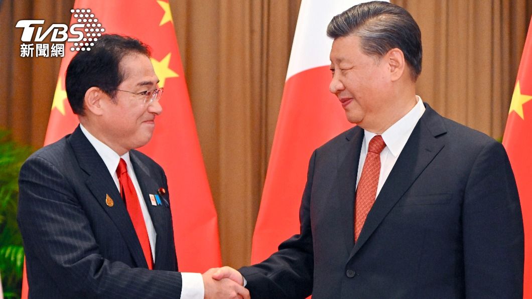 大陸國家領導人習近平會晤日本首相岸田文雄。（圖／達志影像美聯社）