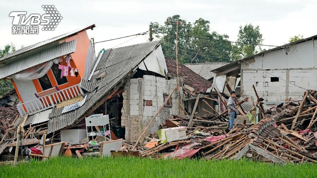 印尼強震釀重大死傷。（圖／達志影像美聯社）