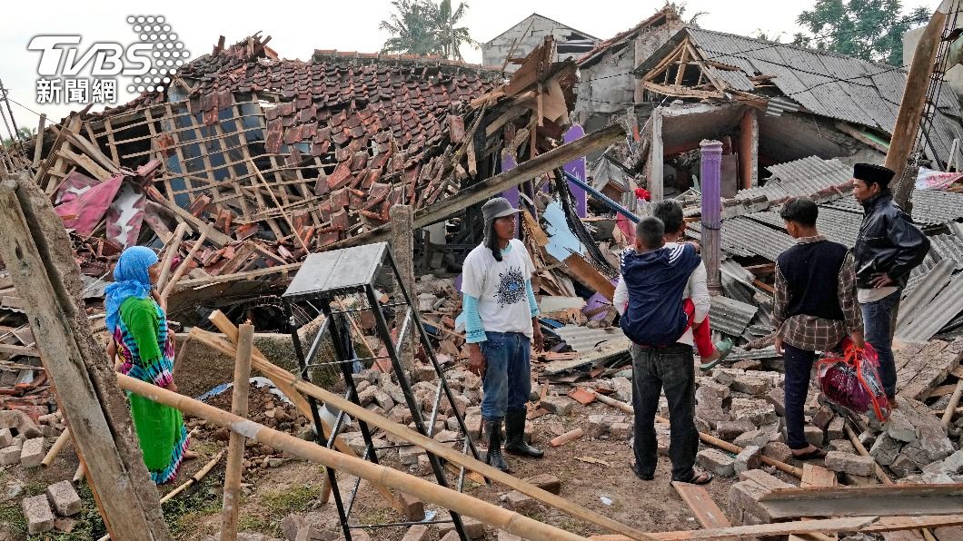 印尼席安約是強震重災區。（圖／達志影像美聯社）