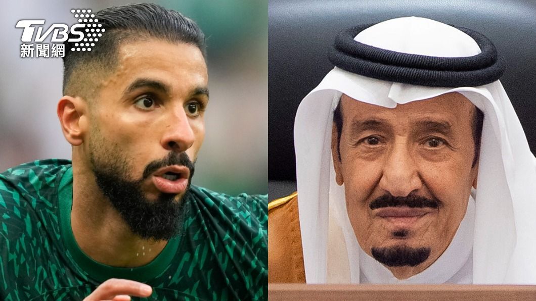 2022卡達世足賽，沙烏地阿拉伯22日晚間爆冷擊敗強權阿根廷，讓國王沙爾曼（King Salman／圖右）宣布全國放假一天。（圖／達志影像美聯社）
