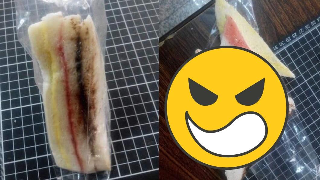 三明治偷工減料極致工法。（圖／翻攝自爆廢公社公開版 臉書）