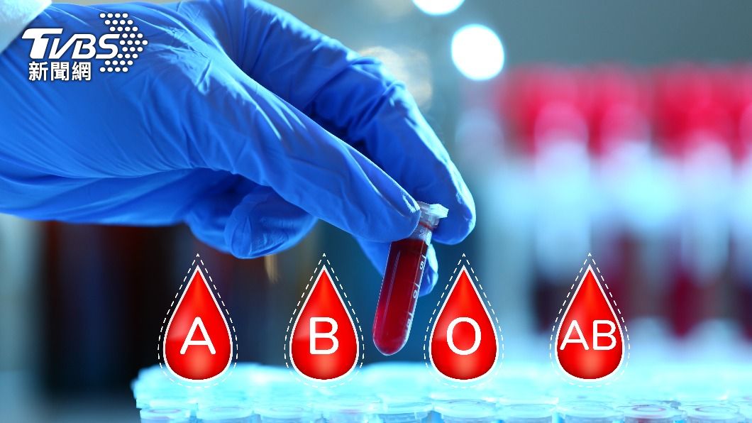 一般常見的血型大概有A、B、O和AB型4種。（示意圖／shutterstock達志影像）