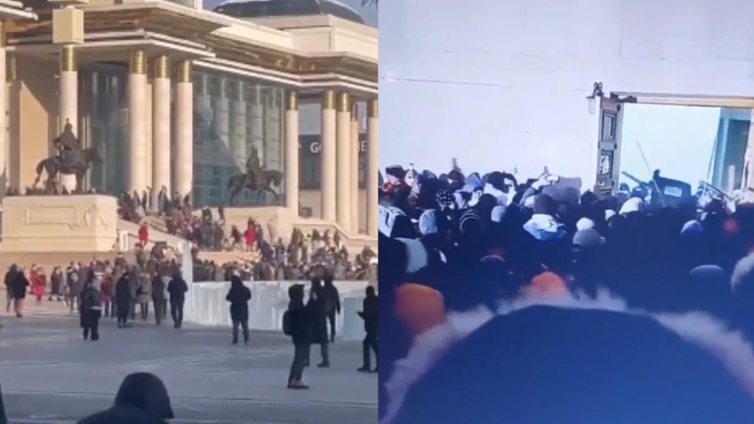 大量示威群眾衝進國家宮，內部監視器也拍到滿滿人頭。（圖／翻攝自Igor Sushko 推特 @igorsushko）