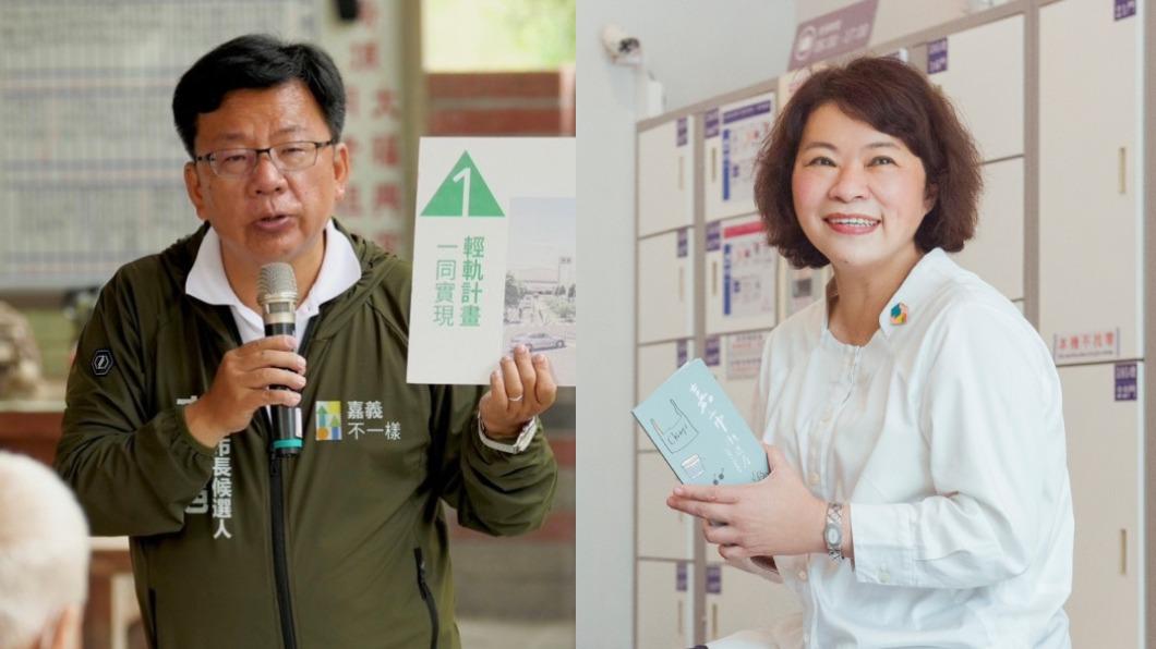 民進黨嘉義市長候選人李俊俋（左）、嘉義市長黃敏惠（右）。（圖／翻攝自候選人臉書）