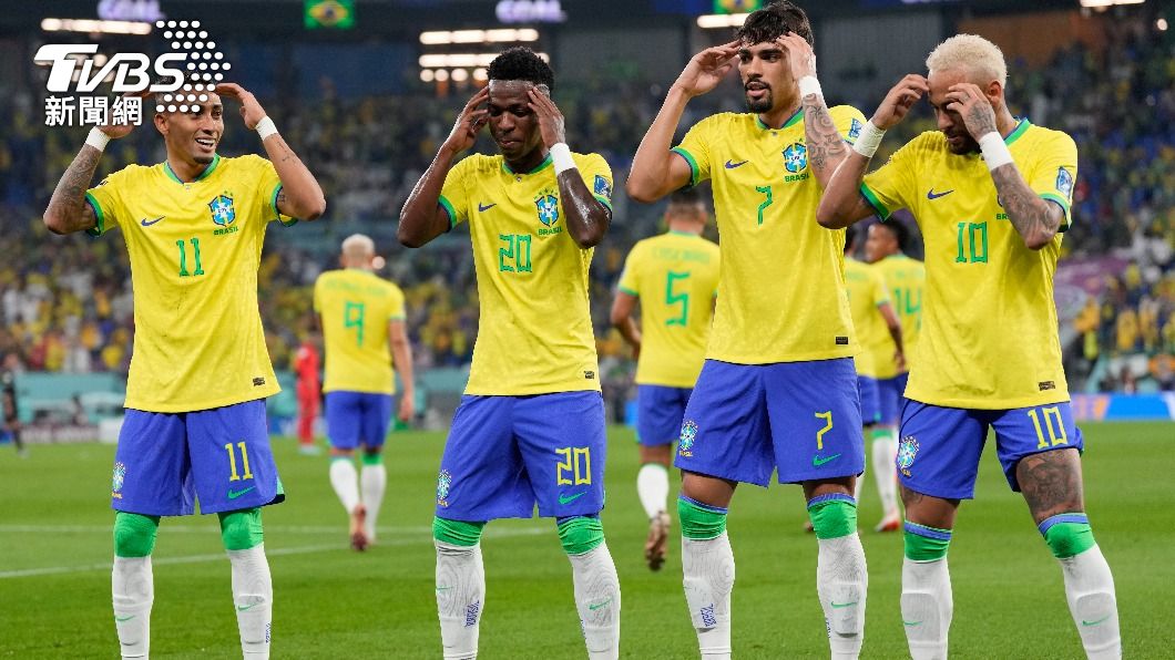 巴西國家隊晉級8強。（圖／達志影像美聯社）