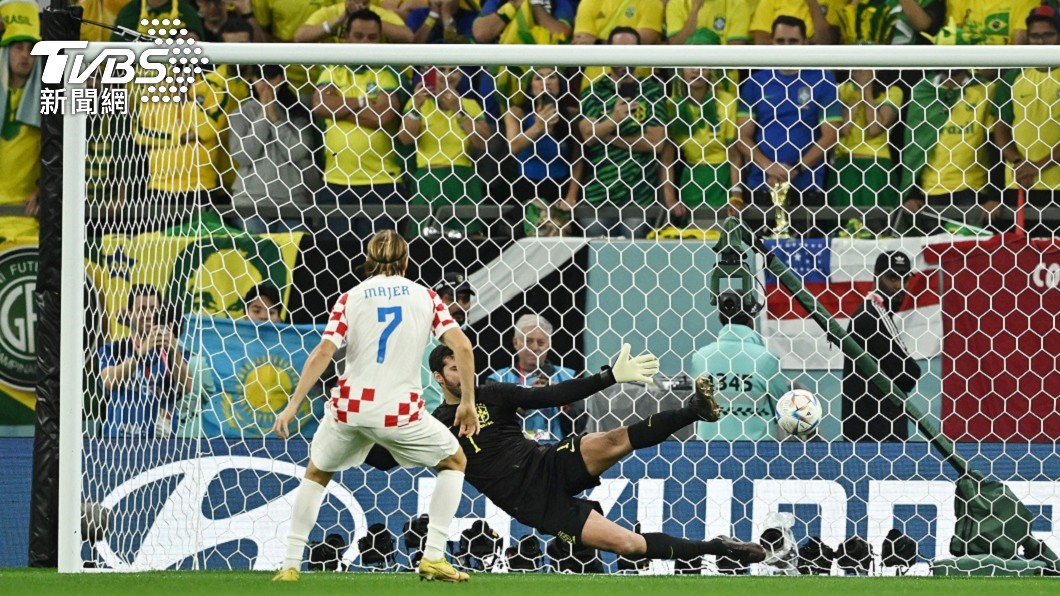 世界盃足球賽8強賽克羅埃西亞在PK大戰以4:2淘汰巴西。（圖／達志影像路透社）
