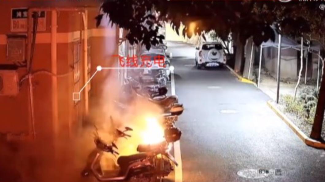 中國大陸近來電動車起火事件頻傳，圖非本事件。（圖／翻攝自微博）