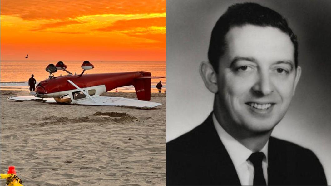 輕型飛機墜毀造成美國前市長閔特（Rex Minter）身亡。（圖／翻攝自推特）