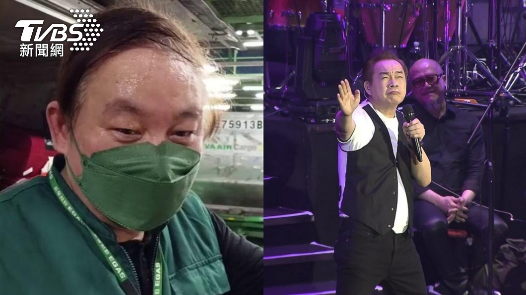有網友發現長榮航勤董座陳有玉，與藝人康康撞臉神似。（合成圖／TVBS資料照）