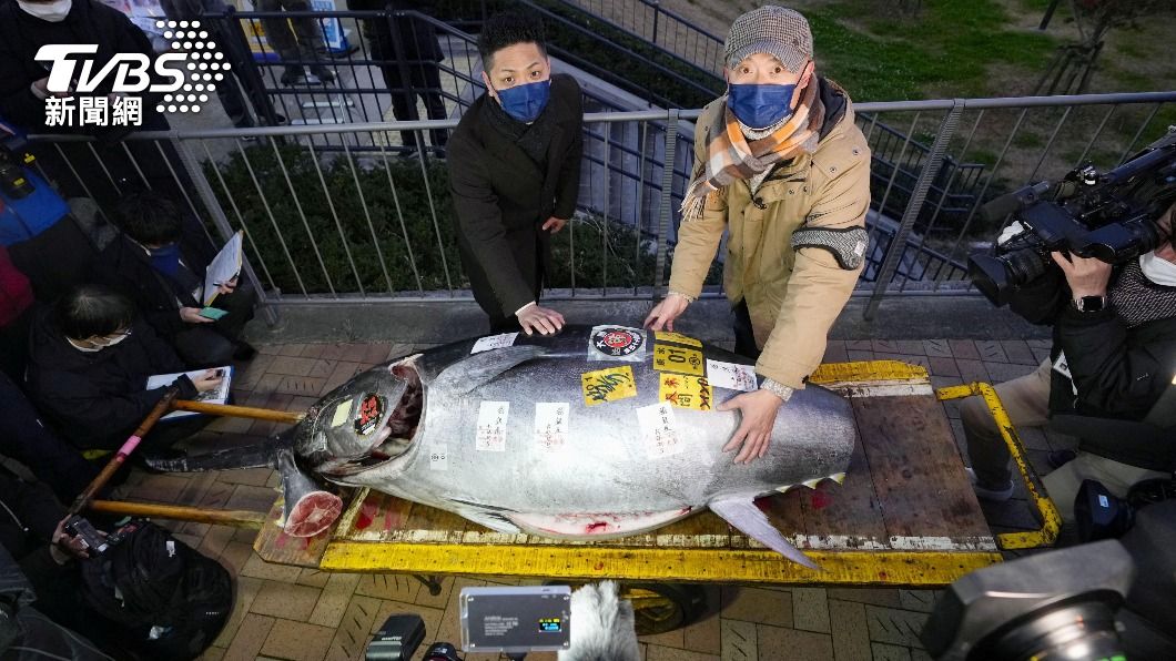 來自青森縣的212公斤黑鮪魚最後被以3604萬日圓買下。（圖／達志影像路透社）