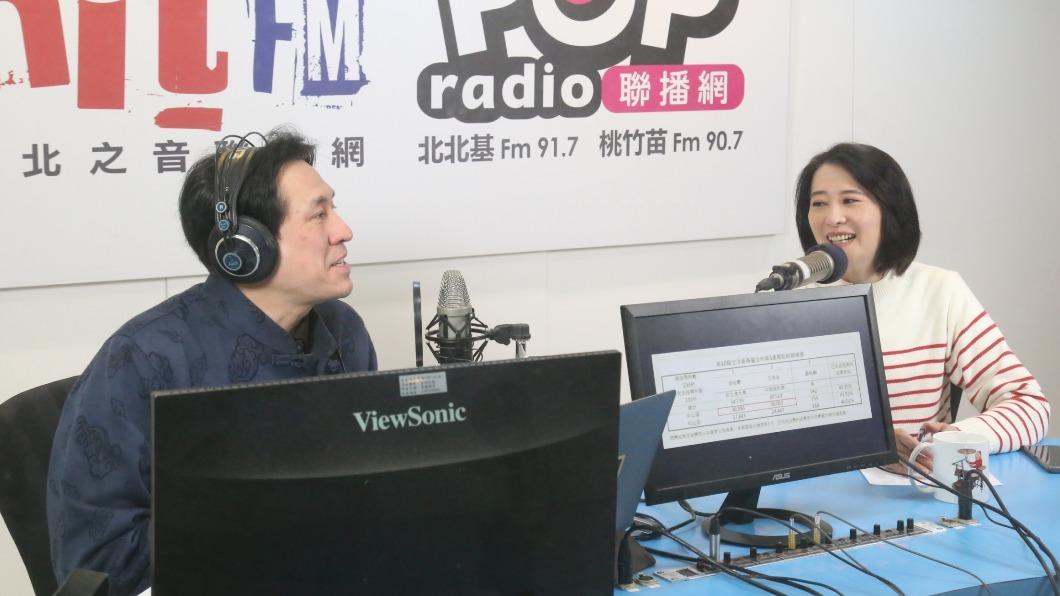 王鴻薇今（9）日接受POP Radio《POP撞新聞》主持人黃暐瀚專訪。（圖／POP Radio提供）