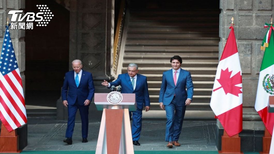 美國總統拜登、加拿大總理杜魯多，與墨西哥總統羅培茲歐布拉，周二將在墨西哥首都墨西哥市召開三方峰會。（圖／路透社）