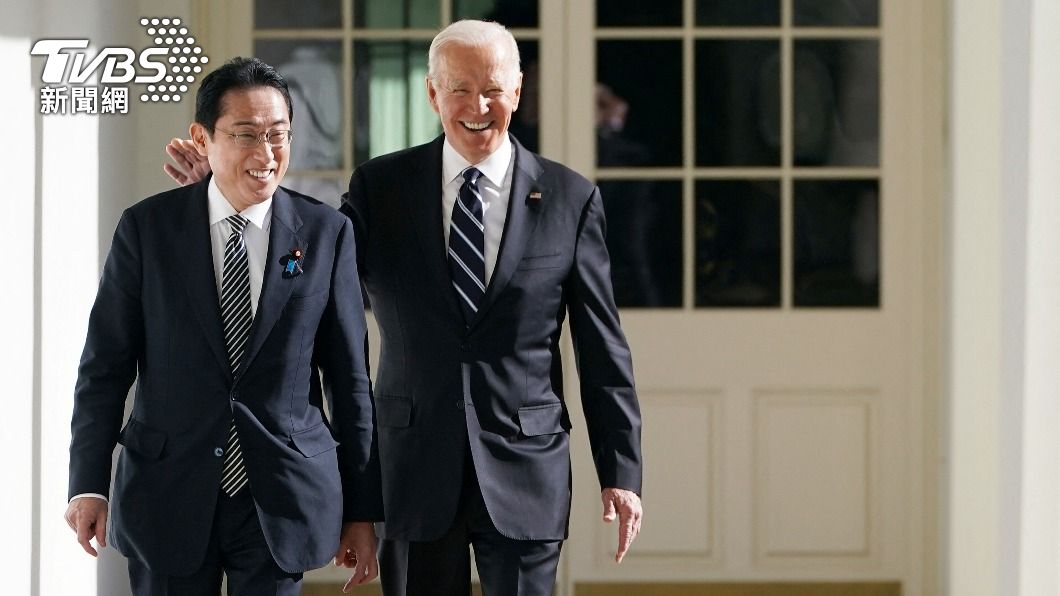 美國總統拜登歡迎日本首相岸田文雄來訪。（圖／達志影像路透社）