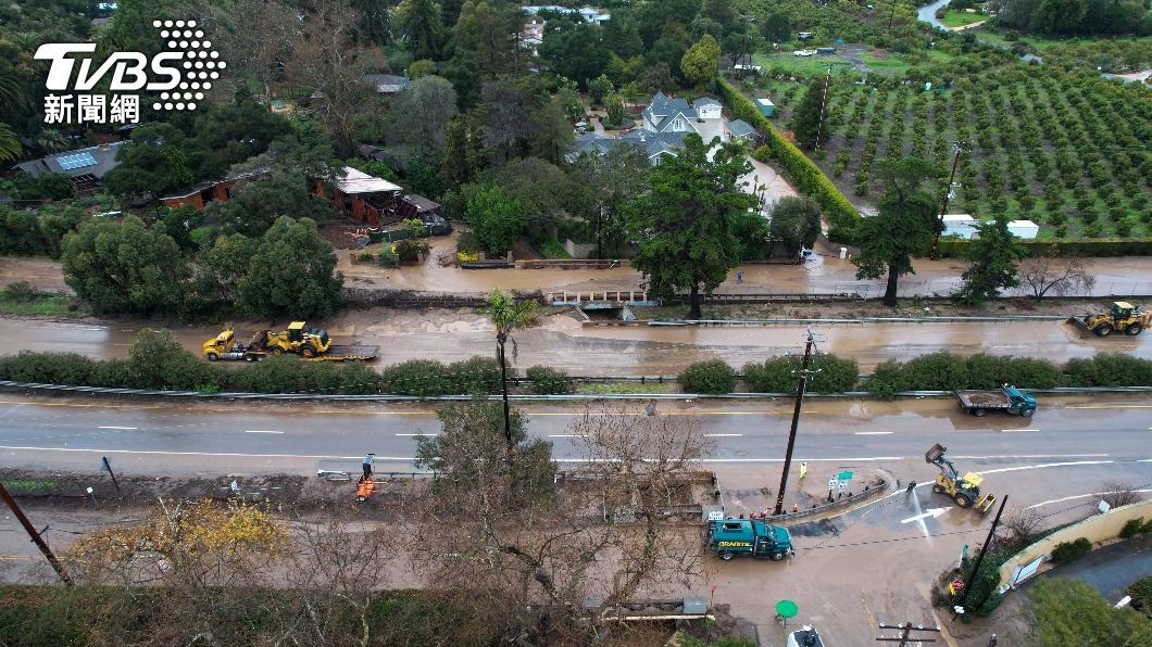 美國加州發生洪災。（圖／達志影像美聯社）