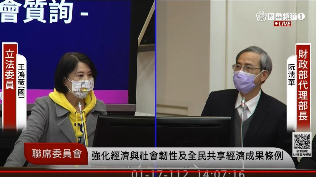 國民黨立委王鴻薇今（17）日進行國會初登場。（圖／翻攝國會頻道）