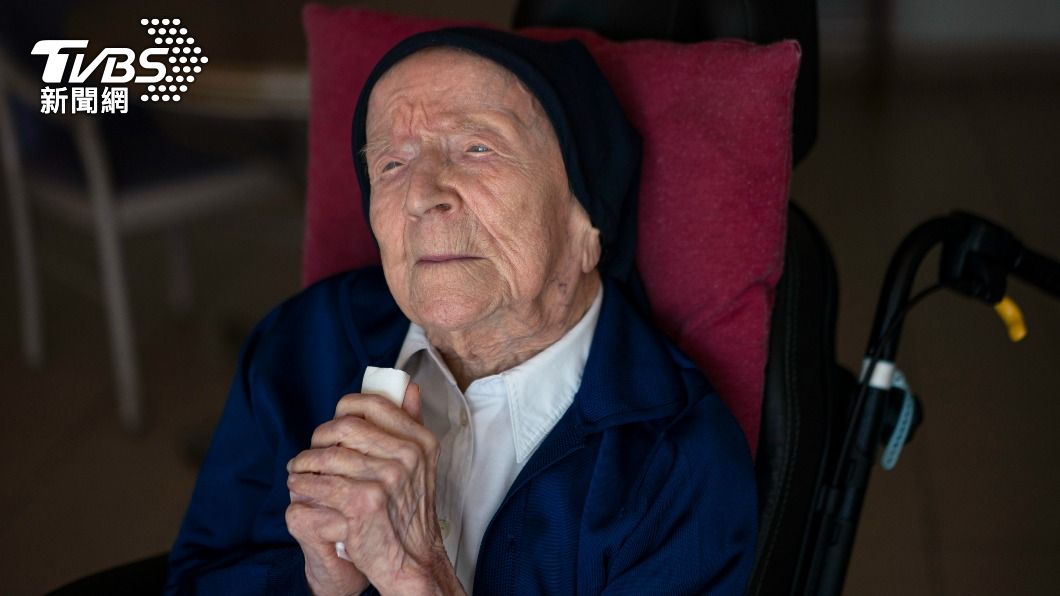 法國修女安德瑞已經過世，享蒿壽118歲。（圖／達志影像美聯社）